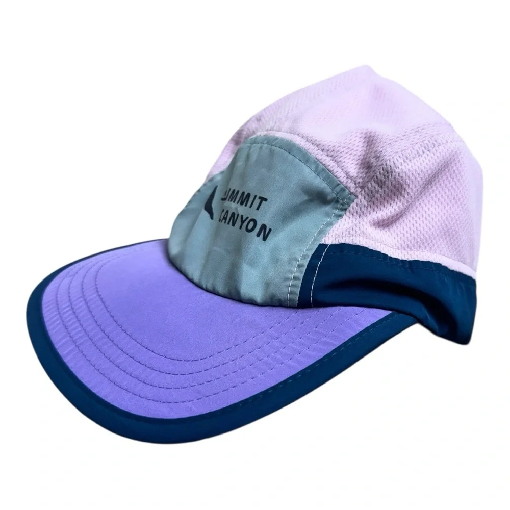 Territory Run Co Summit Canyon Pink and Purple Five Panel Running Hat